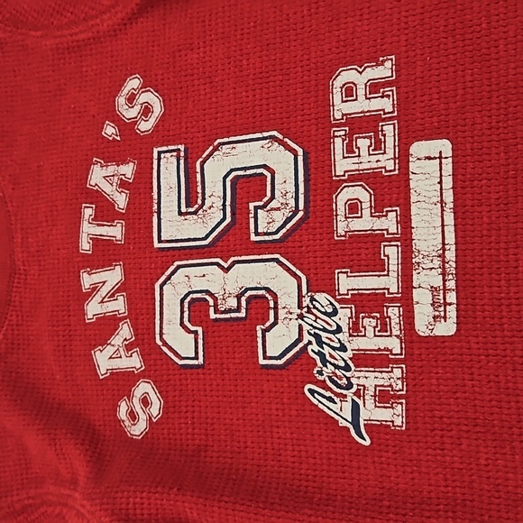 Junping Beans Vintage Santa's Helper Longsleeve Knit Tee, 2T - Picture 2 of 5